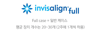 invisalign_full Full case = �Ϲ� ���̽� ��� ��ġ ������ 20~30�� (2�ֿ� 1���� ����)